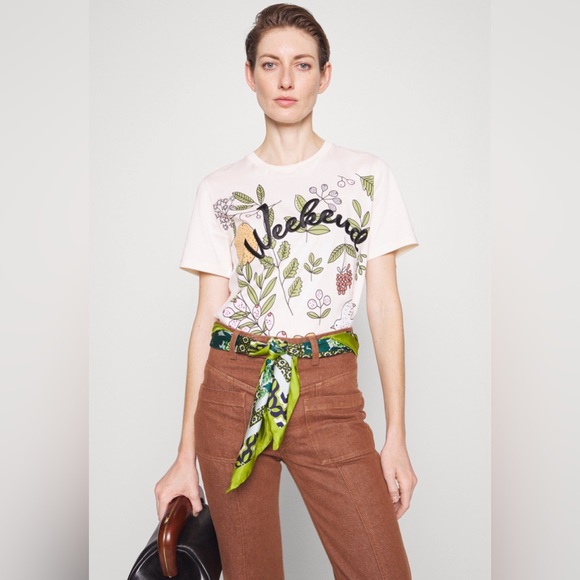 🔥NWT MaxMara Embroidered Tee - Picture 8 of 13